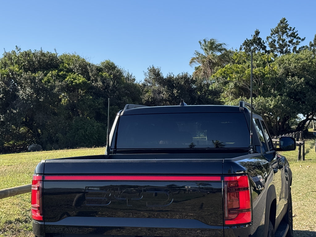 BYD Shark 6 Rear Tub Mount for UHF Antenna and Sand Flags Installed