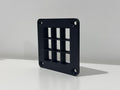 SINEWERX Toyota 22mm switch panel 3x3 - textured black ASA plastic, empty 9-position front view, made in Australia
